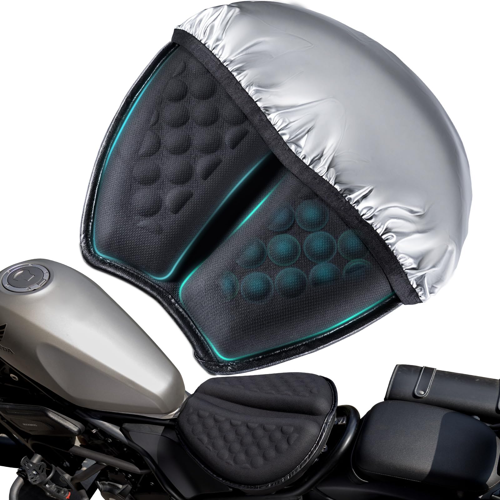 Amazon.com: DOUANDA Foldable Motorcycle Gel Seat Cushion with
